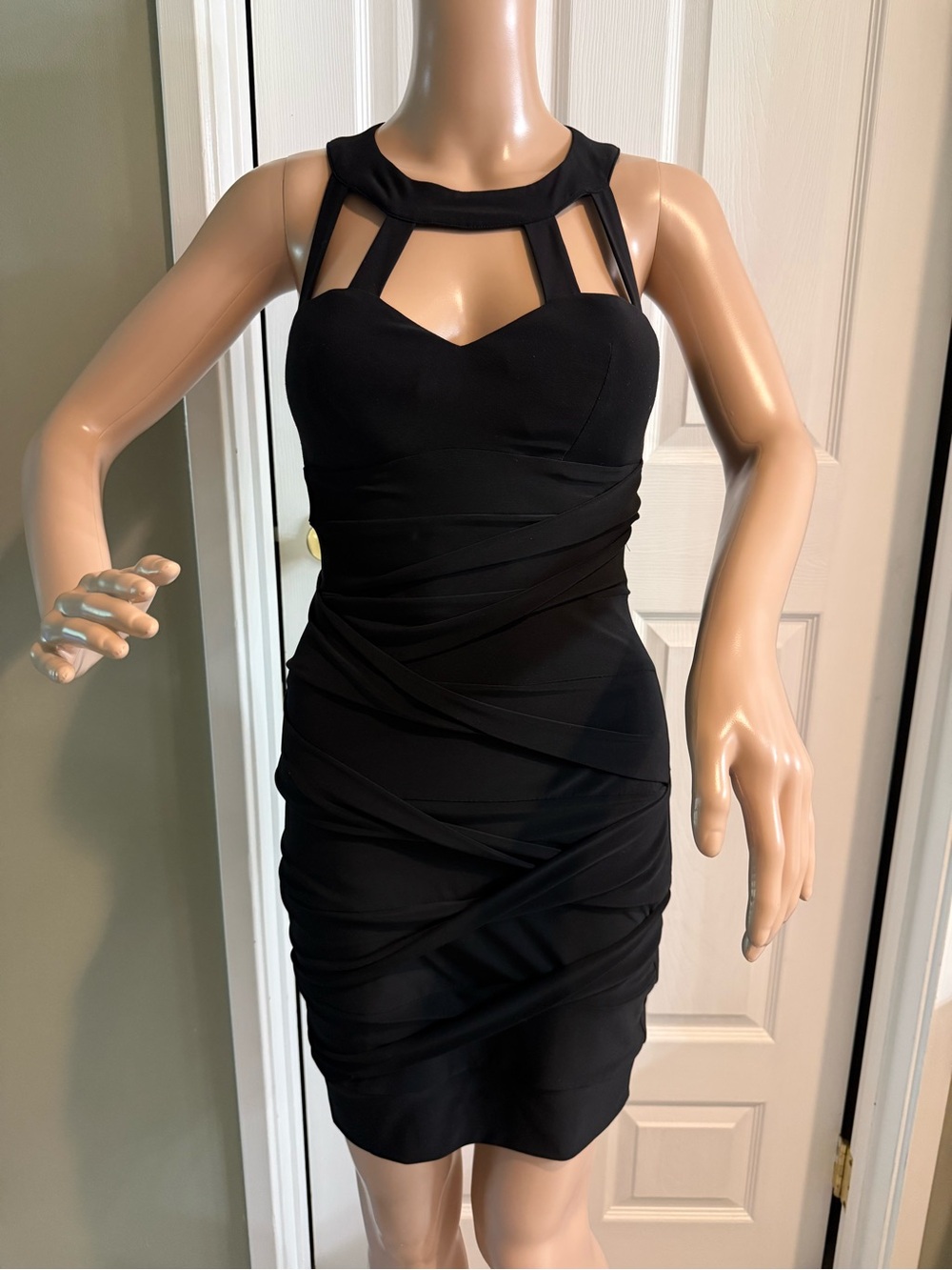 B Darlin Black Bodycon Dress Cocktail Party Size 3/4 Goth